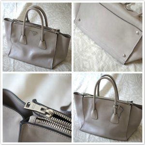 Authentic Prada Twin Pocket Double Handle Tote (BN2619)
